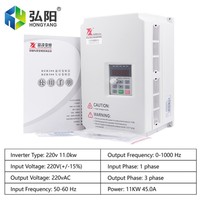 Variateur de fréquence Fuling 11KW VFD 220V 380V pour moteur triphasé AC, contrôleur de vitesse pour broche de machine-outil CNC