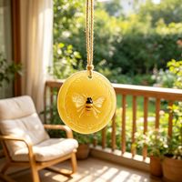 Moule en silicone rond en forme d'abeille pour la fabrication de diffuseurs d'arômes en plâtre, pendentifs de voiture et objets décoratifs en résine époxy