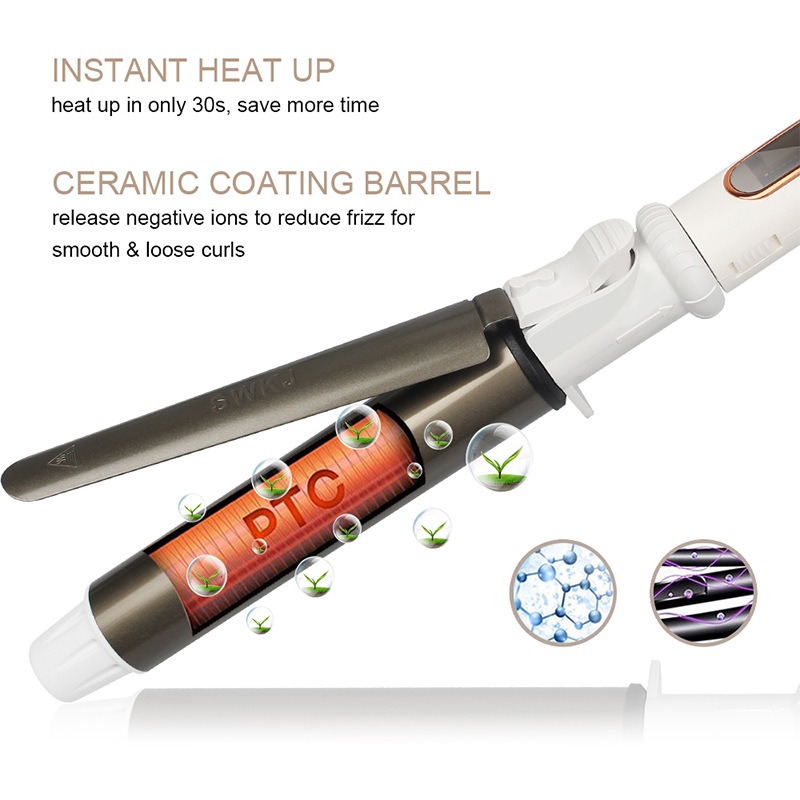 Wholesale factory prices 2022 ceramic lcd hair curler magic hair curler automatic curling iron