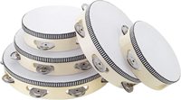 Wholesale 6-inch Natural Wood Tambourine Instrument Customized Color Logo Water-Resistant