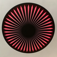Lámpara Colgante LED Circular Radial RGB con Cambio de Color, de Hierro y Acrílico, con Control Remoto, Iluminación Ambiental para Restaurante, Venta al Por Mayor