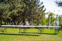 Tables et chaises pliantes en plastique de 180 cm en gros, meubles de jardin d'intérieur/extérieur de 6 pieds pour les événements