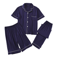 Pyjama en satin pour homme, personnalisé avec logo, décontracté, respirant et doux, pour couple, tenue de détente et de nuit