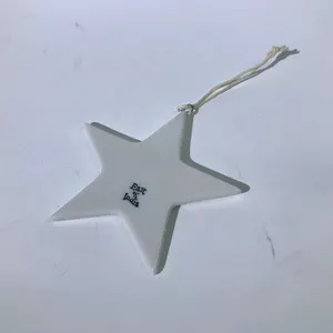 Star Shape Ceramic Pieces Hot Christmas Five-pointed Star Handmade Accessories Ceramic Crafts