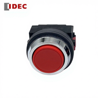 Interrupteur à bouton-poussoir momentané rouge ABN101R 16 mm IP65 NO Bouton de commande en métal IDEC