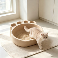 Bac à litière jetable super grand pour chat, en pulpe, imperméable, toilettes temporaires de voyage, logo personnalisé, écologique