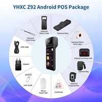 Imprimante POS portable Android Z92, mini machine POS avec imprimante mobile portable et station d'accueil