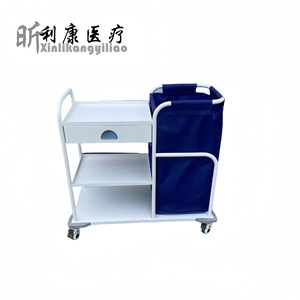 รถเข็นโรงพยาบาลลิกคังพร้อมลิ้นชักและตะกร้าสำหรับใช้ทางการแพทย์ - Product Image 1