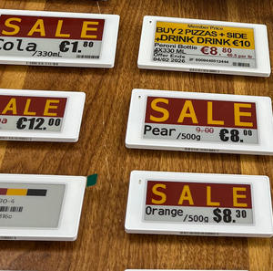 สินค้าขายดี ป้ายราคาอิเล็กทรอนิกส์ E Ink ESL ขนาด 2.9 นิ้ว 2.4GHz พร้อมระบบสื่อสารไร้สาย NFC สำหรับร้านเบียร์ ระบบแสดงราคา - Product Image 1
