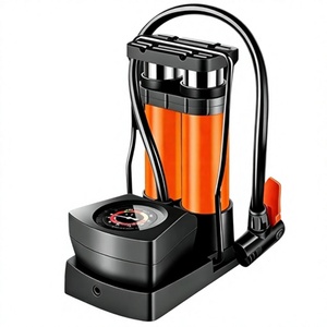 Bomba de Aire Manual de Doble Cilindro con Pedal, Inflador de Neumáticos Portátil con Manómetro para Bicicleta, Motocicleta y Automóvil - Product Image 4