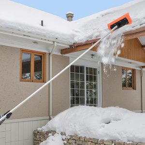 Râteau à <span class=keywords><strong>neige</strong></span> de toit en aluminium détachable et réglable avec perche d'extension pour l'entretien des toits et des jardins - Vente en gros usine - Product Image 4