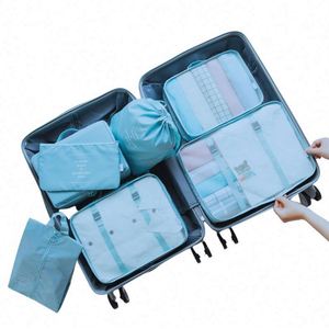 Muestra gratuita de bolsas de moda de alta calidad, juego de equipaje de 7 piezas, bolsas de viaje plegables, organizador de equipaje para viaje - Product Image 4