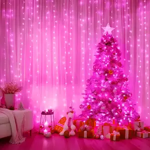 Twinkle Star 300 LED Window Curtain String Light Fairy Light Curtain Remote Controlled LED Color Changing Curtain Light