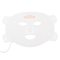 Masque facial LED en silicone pour photothérapie, lumière rouge 630 nm, NIR 850 nm, équipement de beauté portable