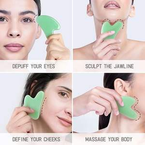 Quartz jade gua Sha outil facial masseur de rayures du visage outil de beauté de massage <span class=keywords><strong>anti</strong></span>-âge adapté au visage yeux cou corps - Product Image 5