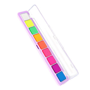 จานสีพลาสติกหลากสีสันพร้อมเฉดสีสดใส 8 เฉดสำหรับงานศิลปะและงานฝีมือ - Product Image 1