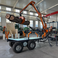 Grue forestière automatique à moteur thermique pour le chargement de bois de chauffage avec chargeur de bois entièrement hydraulique – Prix usine