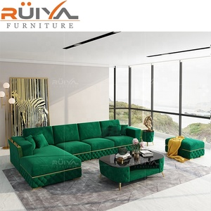 Wholesaler Furniture Factory <strong>Red</strong> <strong>Corner</strong> <strong>Sofa</strong> Double Chaise Lounge Luxury Velvet <strong>Corner</strong> <strong>Sofa</strong> - Product Image 5
