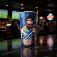 Gobelets en plastique personnalisables de 20 oz pour sublimation, vierges, pour café, cola, ou autres boissons, pour impression par transfert thermique DIY