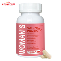 Capsules Probiotiques Véganes Marque Blanche 5 Milliards de UFC Mélange de Quatre Souches de Lactobacillus pour le Soutien de la Flore Vaginale et le Bien-être Féminin