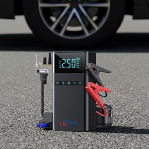 Démarreur de voiture et camion avec batterie de secours, gonfleur de pneus, lumière LED, compresseur d'air 12V 1800A Courant de crête - Product Image 1