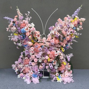Muwei <span class=keywords><strong>Cadre</strong></span> de toile de fond <span class=keywords><strong>en</strong></span> <span class=keywords><strong>fer</strong></span> <span class=keywords><strong>en</strong></span> forme de papillon pour mariage, panneau de fond à fleurs artificielles, mur de scène pour événements, détachable - Product Image 6
