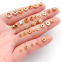 Entretoises en cuivre plaqué or 18 carats imperméables et perles en laiton pour la fabrication de bijoux DIY (bracelets, colliers) – Accessoires de haute qualité