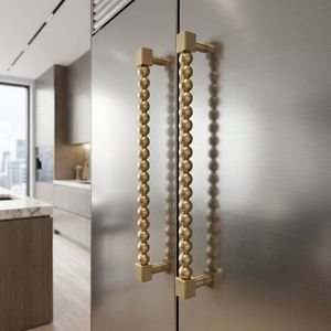 Tiradores de Puerta para Electrodomésticos de Cocina Europeos Personalizados, de Diferentes Tamaños, de Lujo, para Microondas, Refrigerador, Lavavajillas y Horno, en Latón Sin Lacar - Product Image 2
