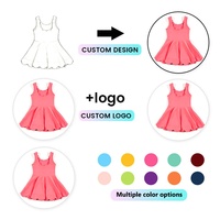 Combinaison de yoga pour enfants DH ODM Lilac Purple, robe en tricot opaque entrelacé, jupe évasée fluide, vêtements de gymnastique et de danse pour filles