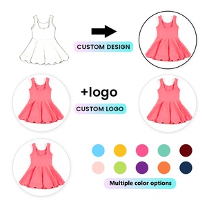 Traje de Yoga para Niñas DH ODM Color Lila, Vestido con Falda Fluida de Punto Opaco Entrelazado, Ropa de Gimnasia y Danza para Niñas - Product Image 4
