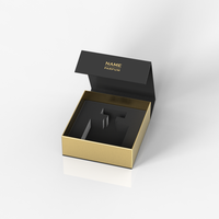 Emballage cosmétique noir de haute qualité, boîte rigide avec doublure en éponge, logo personnalisé, boîte magnétique de luxe haut de gamme pour flacon de parfum, fabrication chinoise