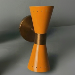 Mid Century Metal <b>Wall</b> <b>Sconce</b> Diabolo <b>Sconce</b> Cone <b>Wall</b> Lamp Decorative Interior <b>Light</b> - Product Image 1