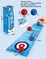 Ensemble de jeux de table éducatifs en plastique en gros avec tapis de curling, de basketball et d'échecs - Jeu familial portable pour deux joueurs