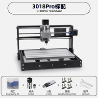 Pour Mini 3018 Pro, routeur CNC 3 axes pour le bois, commande NC Studio, machine de gravure laser 3D, moteur Core 3040, garantie 1 an, 775W
