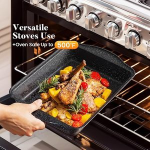 Geling Nhà cung cấp Trung Quốc hiện đại Granite không dính Cookware sets thời trang tùy chỉnh <span class=keywords><strong>30</strong></span> Piece Đen nhôm nấu ăn đồ dùng bộ - Product Image 3
