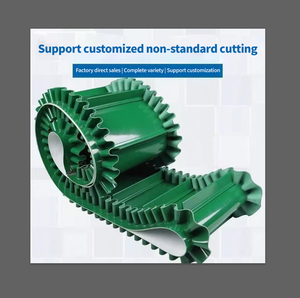 Üretim tesisi perakende çiftlik ayarlanabilir hız çift taraflı zamanlama kemeri yeni PVC naylon oluklu yanak konveyör bant - Product Image 4