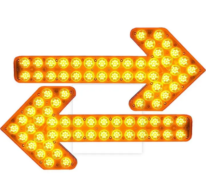Signal lumineux de flèche directionnel à led, pour camion, couleur jaune, 600mm, haute qualité, 2 pièces