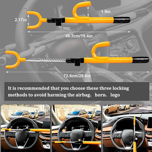 Bloqueo de Volante para Automóvil Xiangta con 2 Llaves, Protección Antirrobo, Bloqueo de Volante Plegable en T para Automóvil - Product Image 6