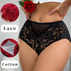 8 paquets en stock entrepôt US – Culottes sexy en dentelle pour femmes, logo personnalisé, respirantes, taille mi-haute, coupe coquine, livraison rapide - Product Image 3