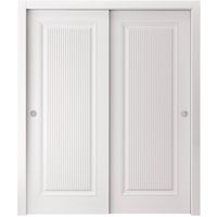 Porte de placard coulissante moderne mate Prima en bois composite pour chambre d'appartement