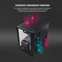 Boîtier Mini ATX en promotion, ordinateur de bureau gaming de haute qualité avec ventilateurs de refroidissement RGB LED pour PC gamer et serveur