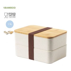 Promotional 1400ml 2-<b>Compartment</b> Eco-Friendly Food Grade PP <b>Lunch</b> <b>Box</b> Set with Fork Spoon Knife for Office & Home Use - Product Image 5
