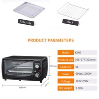 Mini four électrique four grille-pain 8.5QT pour usage domestique domestique cuisson du pain