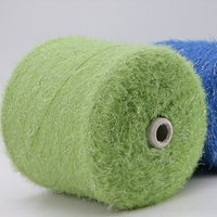 Ausgefallene Polyester imitieren Nerz garne Anti-Pilling 4cm 8cm Lurex Silberdraht gefärbte Kristalls trick maschine Feder garn