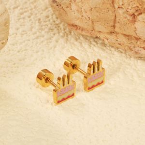 ต่างหูสแตนเลสสตีล18K สีทองประดับวินเทจน้ำหนักเบา - Product Image 2