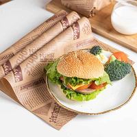 Papier sulfurisé, papier d'emballage laminé pour hamburgers, papier à sandwich imprimé, séparateur de pain absorbant l'huile, revêtement pour pizza