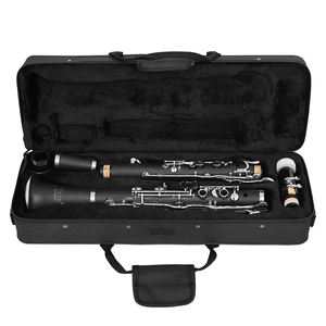 Fabricante de instrumentos musicales IRIN <span class=keywords><strong>Precio</strong></span> al por mayor Teclas de plata negra Sistema Oehler Tono G Baquelita 17 Teclas <span class=keywords><strong>Clarinete</strong></span> - Product Image 2