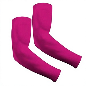Manchons de bras roses pour hommes à manches longues, couleur unie, UPF30, en polyester, pour le sport - Product Image 1