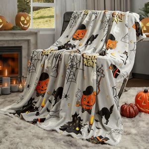 Manta de Sofá Personalizada, Tejida, 100% Poliéster, Suave y Agradable al Tacto, Lavable a Máquina, para Halloween y Festividades - Product Image 5