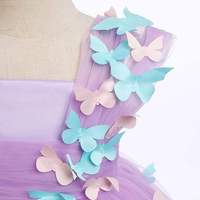Robes sans manches papillon pour filles personnalisées par OEM robes d'été tutu en maille respirante avec fleurs pour filles